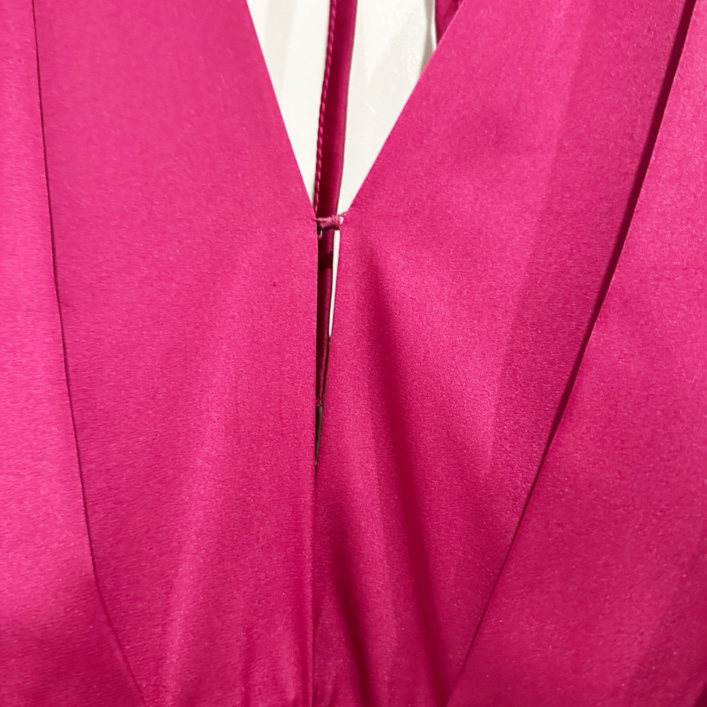 NWT BLUZAT Fuchsia Maxi Draped Jumpsuit Size XS - Picture 8 of 14